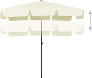 vidaXL Parasol plażowy, piaskowy żółty, 200x125 cm 314727 - Parasole ogrodowe - miniaturka - grafika 5