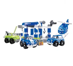 Ecoiffier Zestaw klocków Policja w pojemniku - Klocki - miniaturka - grafika 3