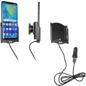 Uchwyty samochodowe do telefonów - Brodit AB Uchwyt do Huawei Mate 20 Pro z wbudowanym kablem USB oraz ładowarką samochodową 721096 - miniaturka - grafika 1
