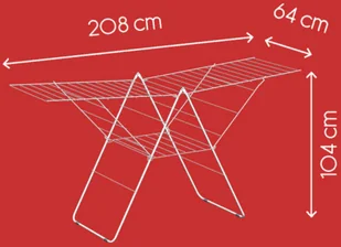 Metaltex Suszarka skrzydłowa Amsterdam, 32 m Metaltex - Suszarki na ubrania - miniaturka - grafika 3