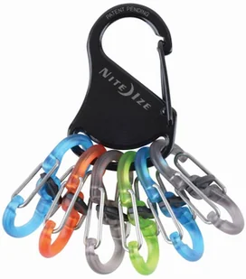 Nite Ize Nite Ize Brelok KeyRack stal nierdzewna + 6x micro karabińczyk plastik mix kolorów - Artykuły biurowe - miniaturka - grafika 2