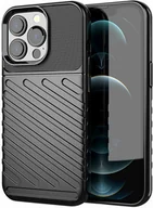 Etui i futerały do telefonów - Hurtel Thunder Case elastyczne pancerne etui pokrowiec iPhone 13 Pro czarny - miniaturka - grafika 1