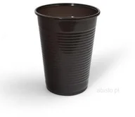 Naczynia i sztućce jednorazowe - SERVIPACK Kubek plastikowy SERVIPACK na gorące napoje 200ml brąz A'100 - miniaturka - grafika 1