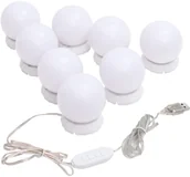 Oświetlenie świąteczne - VidaXL Lumarko Lampki na lustro, 8 ciepłych i zimnych białych żarówek LED 335864 VidaXL - miniaturka - grafika 1