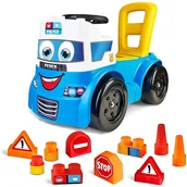 Jeździki dla dzieci - Feber Lumarko Jeździk Pchacz Chodzik Samochód Policja Schowek 3w1! 13222 Lek - miniaturka - grafika 1
