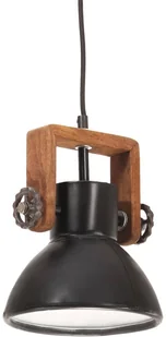 VidaXL Industrialna lampa wisząca, 25 W, czarna, okrągła, 19 cm, E27 320537  VidaXL - Lampy pozostałe - miniaturka - grafika 2