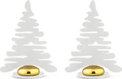 Ozdoby bożonarodzeniowe - Alessi Dekoracje świąteczne Bark choinki białe 2 szt. BM16S2 W - miniaturka - grafika 1