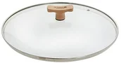 Pokrywki - de Buyer Szklana pokrywa z drewnianymi uchwyt de Buyer 32 cm - miniaturka - grafika 1
