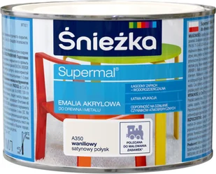 ŚNIEŻKA Supermal Emalia Akrylowa Satynowy Połysk migdałowy 0,8 L - Emalie - miniaturka - grafika 3