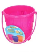 Zabawki do piasku - EDDY TOYS Eddy toys - Wiaderko do piasku Zamek 15cm (Różowy) 8711252132679PINK - miniaturka - grafika 1