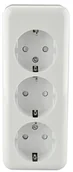 Przedłużacze i rozgałęźniki - Unitec Luzem natynkowo gniazdko 42015l 3-krotne, Standard, biały - miniaturka - grafika 1