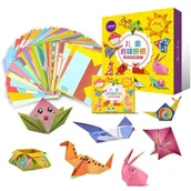 Klocki - Kids Children Origami Paper Book for Animal Pattern 3D Puzzle DIY Folding Toy Handmade Kindergarten Arts and Crafts Toys - miniaturka - grafika 1