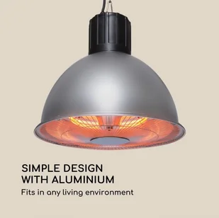 Blumfeldt Blumfeldt Heatbell Grzejnik promiennikowy 2000 W karbonowy element grzejny aluminium kolor srebrny HTR2-Heatbell - Ogrzewanie przenośne - miniaturka - grafika 8