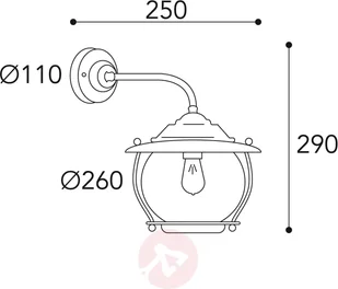 Moretti Kinkiet zewnętrzny Betulle 2060 mosiądz antyk - Lampy ogrodowe - miniaturka - grafika 2