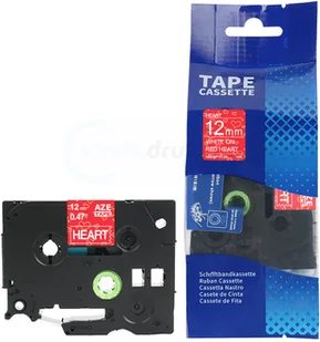 Brother strefadrukarek.pl Taśma TZe-MPVC35 12mm x 4m ozdobna czerwone serca biały nadruk - zamiennik| OSZCZĘDZAJ DO 80% - ZADZWOŃ! 730811399 PROMOCJA! TZE-MPVC35 - Taśmy do drukarek barwiące - miniaturka - grafika 3