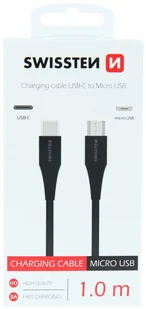 SWISSTEN Kabel USB Typ-C Micro USB SWISSTEN 1 m Czarny - Kable USB SWISSTEN Kabel USB Typ-C Micro USB SWISSTEN 1 m Czarny - Kable USB - miniaturka - grafika 2