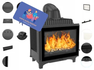 Kratki.pl Marek Bal Kominek powietrzny żeliwny FRANEK 12 kW  200 FRANEK/12/PF - Kominki wolnostojące - miniaturka - grafika 7