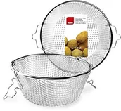 Obcojęzyczne książki kulinarne - Ibili 751823 smażenia kosz z 2 bocznymi uchwytami 23 cm, metalowa, srebrna, 23 x 23 x 15 cm 751823 - miniaturka - grafika 1