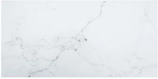 vidaXL Lumarko Blat stołu, biały, 100x50 cm, 6 mm, szkło ze wzorem marmuru 322258 - Meble modułowe i akcesoria - miniaturka - grafika 2