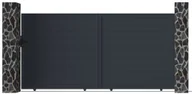 Bramy garażowe - Vente-Unique Brama wjazdowa przesuwna NAZARIO, pełna, z aluminium w kolorze antracytowym  350 × 173 cm - miniaturka - grafika 1
