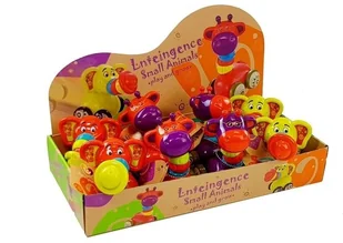 Import LEANToys Zwierzęta na kółkach Żyrafa Czerwona Słoń Żółty 5154 - Zabawki interaktywne dla dzieci - miniaturka - grafika 4
