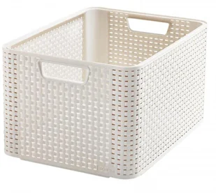 Curver Koszyk pojemnik STYLE L CURVER kremowy 205851 - Pojemniki biurowe - miniaturka - grafika 2