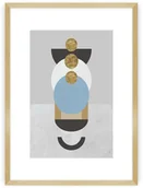 Obrazy i zdjęcia - Dekoria Plakat Geometric Shapes II 50 x 70 cm Ramka Złota 222H-000-55 - miniaturka - grafika 1