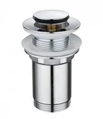 Korki do umywalek - Sea Horse SEA-HORSE Korek klik-klak mały długi kołnierz do umywalki bez przelewu chrom mosiądz - miniaturka - grafika 1