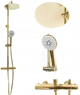 Rea Zestaw Natryskowy z Termostatem VINCENT L.GOLD P8005 - Zestawy prysznicowe - miniaturka - grafika 2