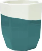 Kubki - NoName kubek Geo Dip 300 ml ceramiczny biały/niebieski twm_602079 - miniaturka - grafika 1
