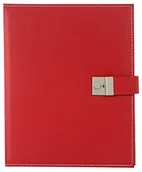 Teczki i skoroszyty - goldbuch goldbuch 53817 teczka na dokumenty Cezanne na dokumenty DIN A4, teczka na segregator z 5 koszulkami, rozszerzana teczka z zamkiem, teczka z organzy ze sztucznej skóry, ok. 27,5 x 34 cm, czerwona 53 817 - miniaturka - grafika 1