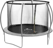 Trampoliny - Gymrex Trampolina ogrodowa 305 x 180 cm 100 kg siatka czarno-szara GR-TR02 - miniaturka - grafika 1