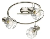Lampy sufitowe - Globo Lighting Oświetlenie Texas Reflektor sufitowy Nikiel matowy, 3-punktowe 54809-3 - miniaturka - grafika 1