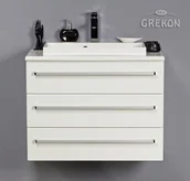 Szafki łazienkowe - Gante Szafka z umywalką ceramiczną 80/39/3/600C seria Fokus B FKS-B-U80/39/3+ LIZ 600C - miniaturka - grafika 1