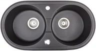 Zlewozmywaki - Brenor Granitowy Zlewozmywak LIBRA czarny libracz - miniaturka - grafika 1