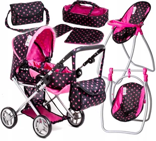 Duży wózek dla lalek 3w1 Głeboki Spacerowy Nosidło - Wózki dla lalek - miniaturka - grafika 13