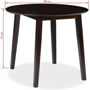 vidaXL Stół jadalniany ze składanym blatem, okrągły, MDF, brąz - Stoły - miniaturka - grafika 6