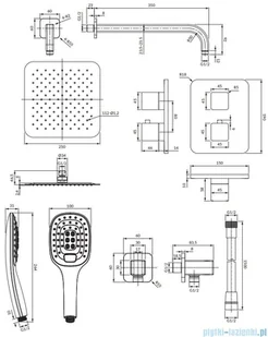 Omnires Slide zestaw podtynkowy prysznicowy termostatyczny chrom SYSSL11CR - Baterie podtynkowe - miniaturka - grafika 2
