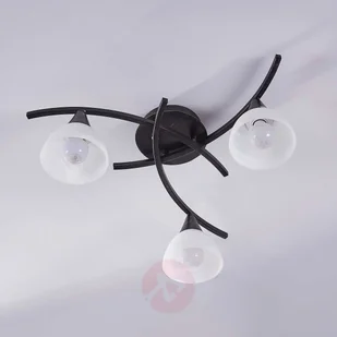Lindby Lampa sufitowa Country czarna z 3 lampami E14 - Della - Lampy sufitowe - miniaturka - grafika 4