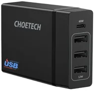 Ładowarki do telefonów - CHOETECH Ładowarka sieciowa CHOETECH PD72-1C3U Czarny - miniaturka - grafika 1