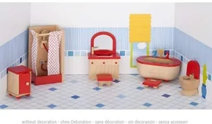 Goki Łazienka w kolorze czerwonym 51959 - Akcesoria dla lalek - miniaturka - grafika 2