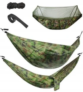Hamak turystyczny Santiago Army 260x140cm Net - Hamaki - miniaturka - grafika 2
