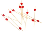 Pozostałe akcesoria barmańskie - Secret de Gourmet Patyczki do koktajli SERDUSZKA bambusowe 100 sztuk w komplecie 872751020 - miniaturka - grafika 1