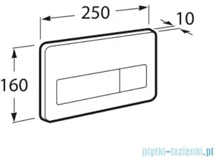 Roca Duplo One PL3E przycisk spłukujący elektroniczny antywandal Inox A890097500 - Stelaże i zestawy podtynkowe do WC - miniaturka - grafika 2
