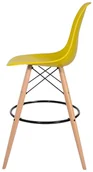 Taborety i hokery - King Home Krzesło barowe 46x57x104cm DSW Wood oliwowe H-130.DPP3.20.DSW - miniaturka - grafika 1