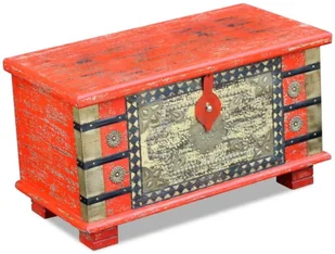 vidaXL Skrzynia z czerwonego drewna mango 80x40x45 cm - Inne meble do salonu - miniaturka - grafika 10
