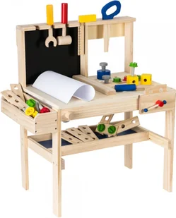 Mamabrum Drewniany zestaw majsterkowicza XXL - 75 elementów + pas narzędziowy WORKBENCH GYT1863 - Mały majsterkowicz - miniaturka - grafika 4