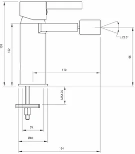 Deante BCF 031M - Baterie bidetowe - miniaturka - grafika 2