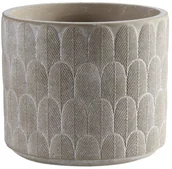 Donice - SPLENDID Osłonka doniczki cementowa Aste 23 cm beżowa Splendid - miniaturka - grafika 1