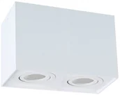 Oprawy, klosze i abażury - Polux Oprawa natynkowa Hadar kwadratowa 2 x 10 W GU10 biała 313133 - miniaturka - grafika 1